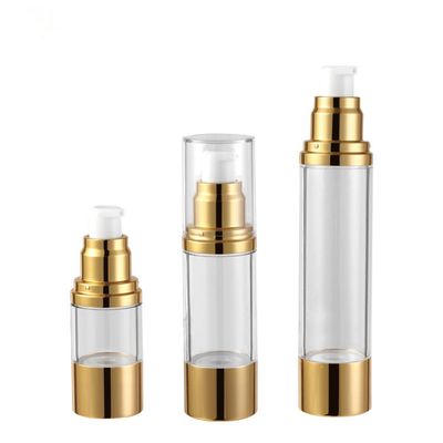 কসমেটিক ABS AS অ্যালাম উপাদানের জন্য 15ml 30ml 50ml বায়ুবিহীন পাম্প বোতল