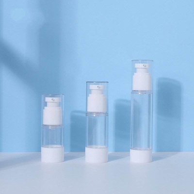 ফেস আইস ক্রিম লোশন 15ml 30ml 50ml এর জন্য প্লাস্টিকের কসমেটিক এয়ারলেস পাম্প বোতল