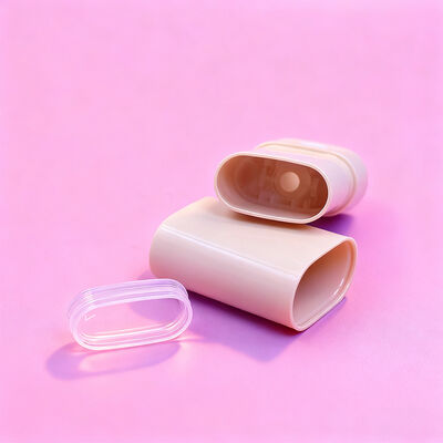 কাস্টমাইজড ওভাল ফ্ল্যাট ১৫ গ্রাম ২০ গ্রাম টুইস্ট আপ স্টিক ডিওডোরেন্ট প্যাকেজিং রিফিলযোগ্য বডি ডিওডোরেন্ট সানস্ক্রিন কন্টেইনার টিউব ডিওডোরেন্ট প্যাকেজিং