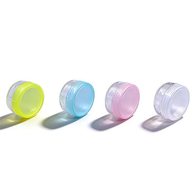 গরম বিক্রয় কসমেটিক কন্টেইনার 10g 15g কাস্টম রঙ পিএস প্লাস্টিকের চোখের মুখ মিনি শরীরের ক্রিম জার