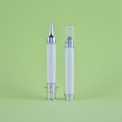 Syringe Airless Plastic Packaging Pump Serum Syringe Airless 5ml 10ml 15 ml 20ml Reusable Cosmetic Airless Syringe Bottle