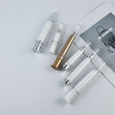 Syringe Airless Plastic Packaging Pump Serum Syringe Airless 5ml 10ml 15 ml 20ml Reusable Cosmetic Airless Syringe Bottle