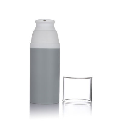 গ্রে কালার 80ml এয়ারলেস পাম্প বোতল 3 সাইজের ঐচ্ছিক প্লাস্টিক এয়ারলেস বোতল কসমেটিক জন্য