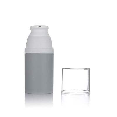 গ্রে কালার 80ml এয়ারলেস পাম্প বোতল 3 সাইজের ঐচ্ছিক প্লাস্টিক এয়ারলেস বোতল কসমেটিক জন্য