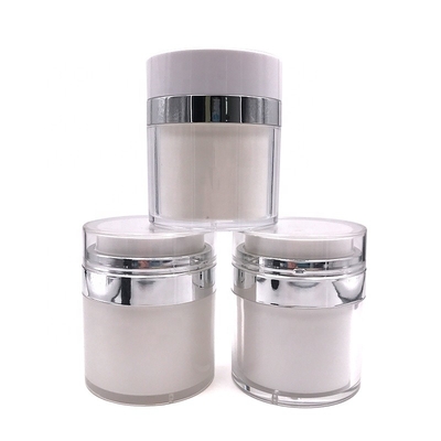 1oz 4oz এয়ারলেস পাম্প ক্রিম জার, স্কিনকেয়ার প্যাকেজিংয়ের জন্য এক্রাইলিক কসমেটিক জার
